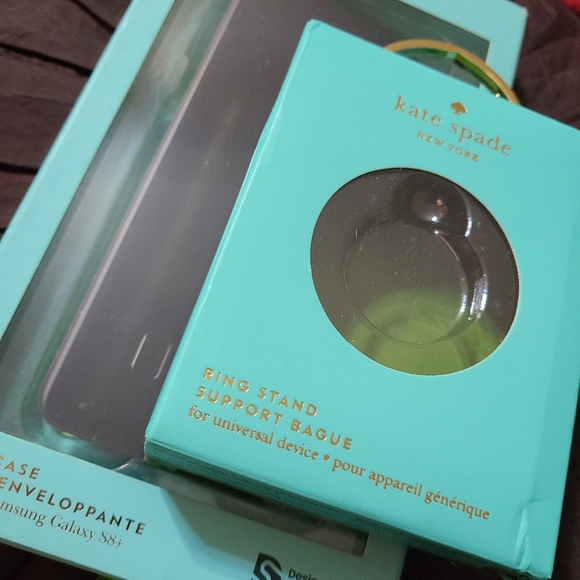 KATE SPADE Black/Gold Samsung Galaxy S8+ Cellphone Wrap Case - Picture 11 of 11